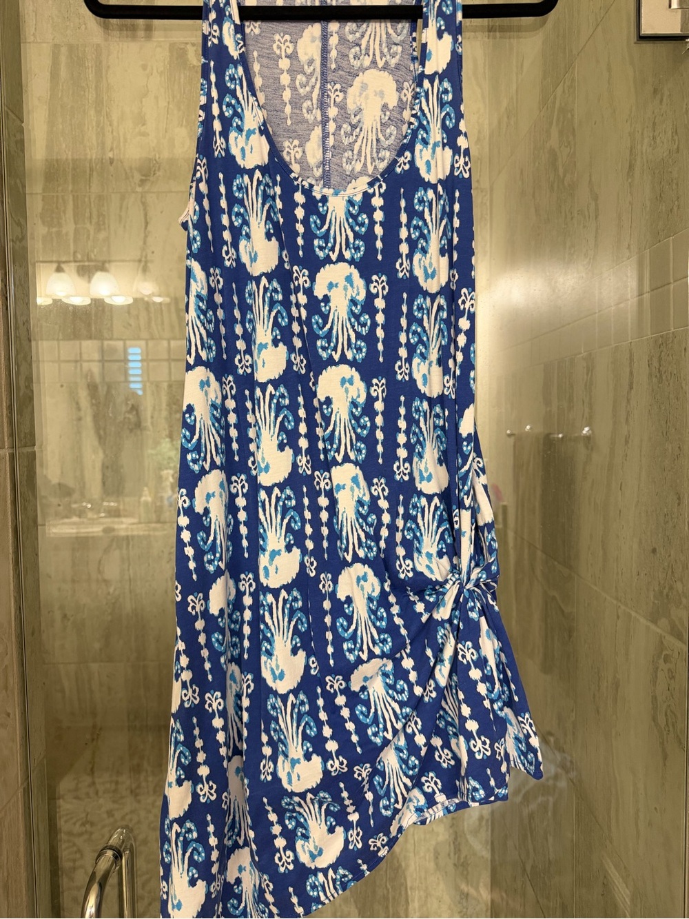 Lilly Pulitzer Blue & White Sleeveless Summer Dress